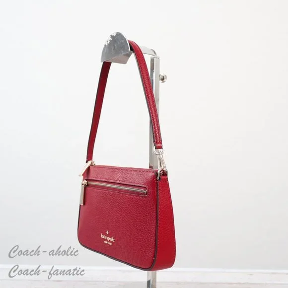 NWT Kate Spade New York Leila Leather Convertible Wristlet Wallet Bag in Red - Picture 7 of 12